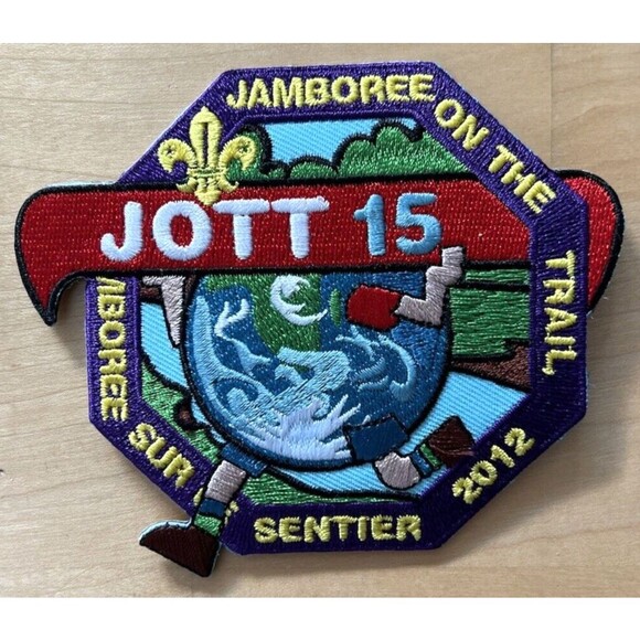 2012 Jamboree On The Trail JOTT Sure Le Sentier Official Scout Patch - Picture 1 of 2